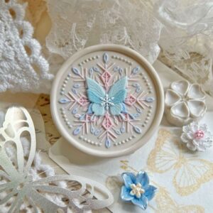 Snowflake Butterfly Wax Stamps, Wedding Invitation Wax Seals, Gift Wrapping, DIY Scrapbooking